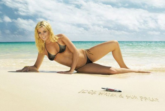 100 prozent wasser sonnefest werbung stift