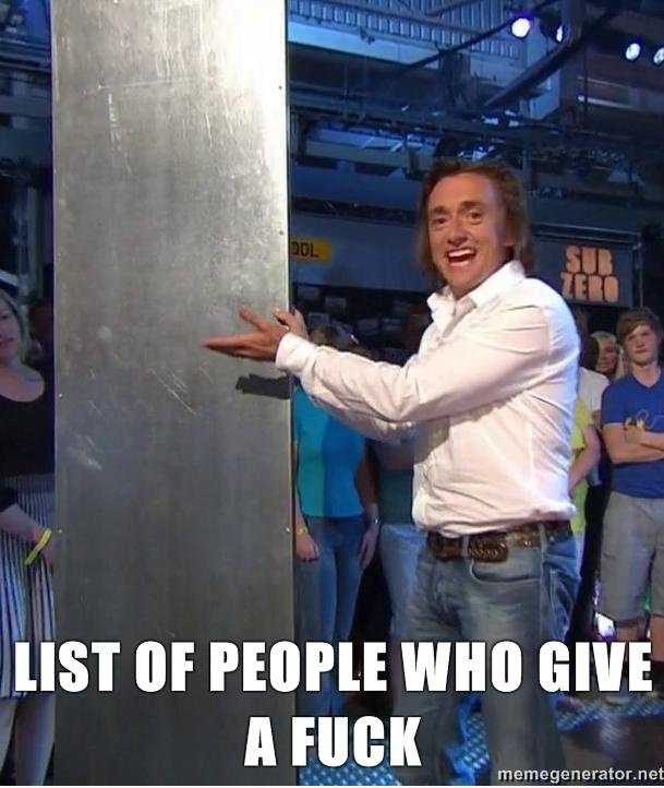 Liste der Menschen, die eine fck geben