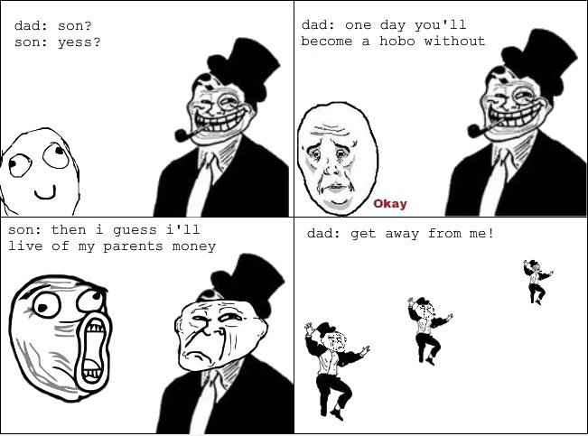 Troll Vater wird gesteuert