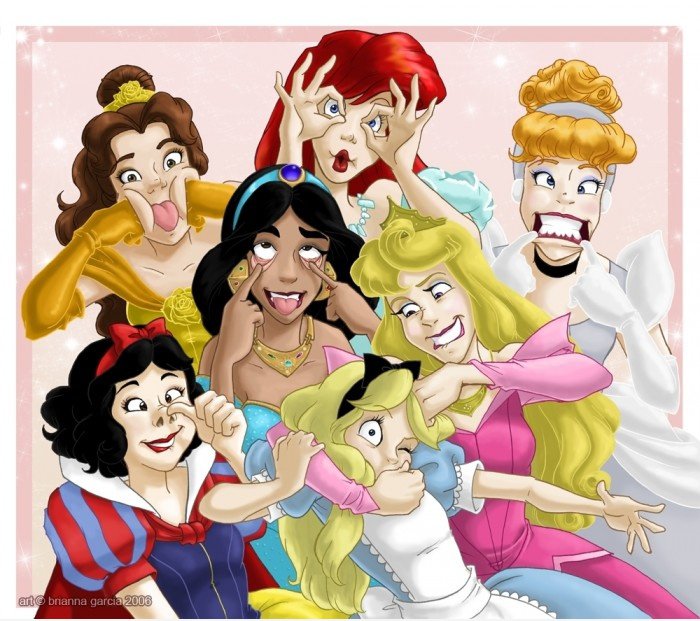Funny Face Disney Beauties