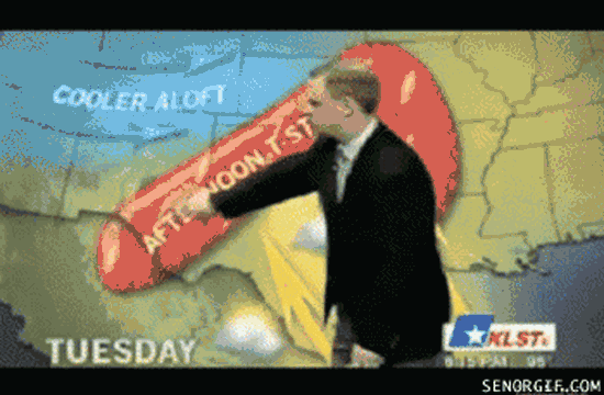 Wetteransage mal anderst Penis hoch