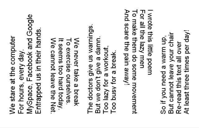 Poem für faule Menschen