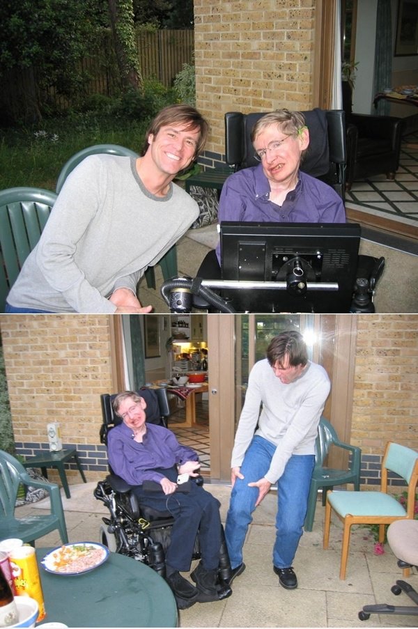 Wenn Jim Carrey erfüllt Stephen Hawking