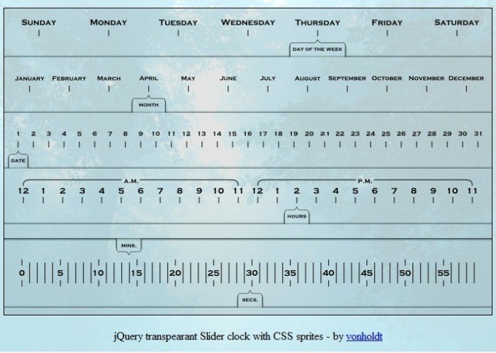 JQuery Sliding Clock