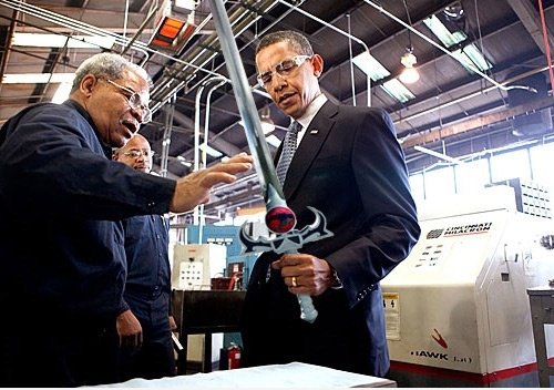Obama und seine Sword of Omens