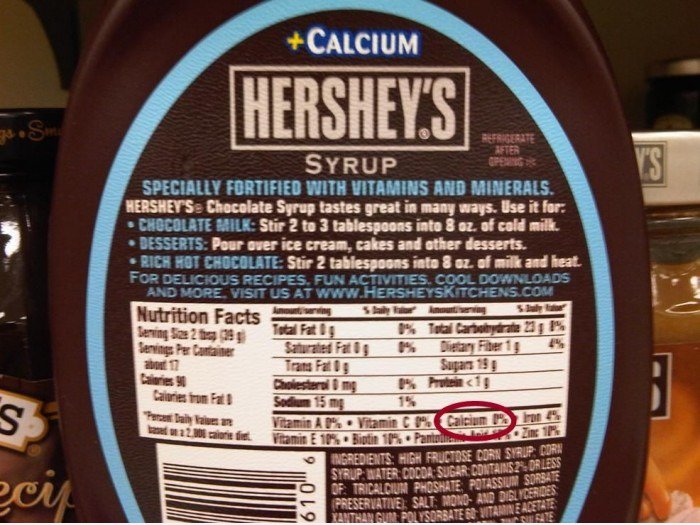 Hershey + Calcium Syrup