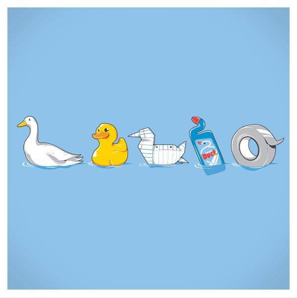 Enten in einer Reihe