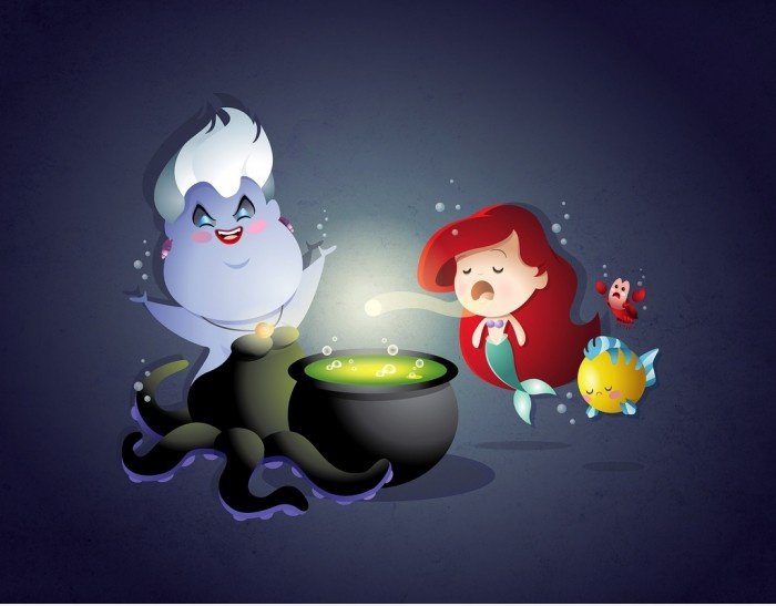 Kawaii Ariel und Ursula