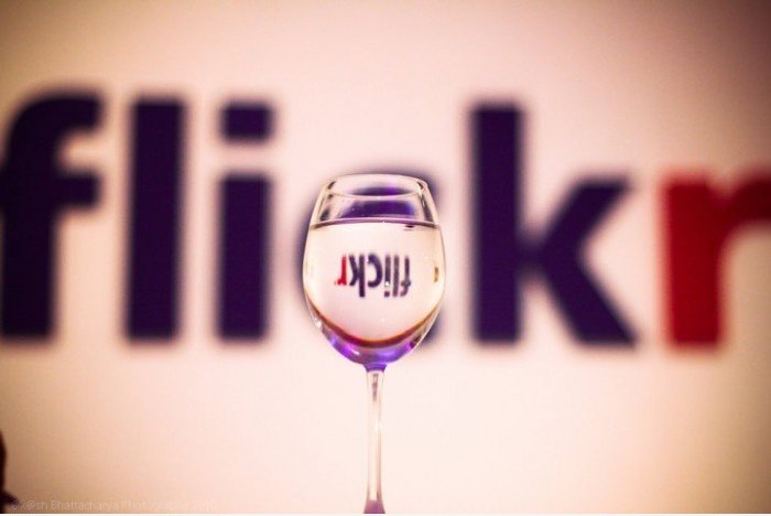 Flickr im Glas