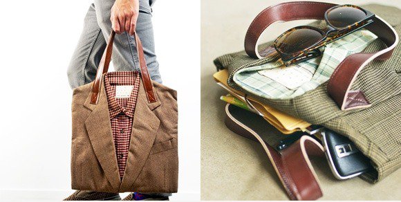 Recycled Suit Tote
