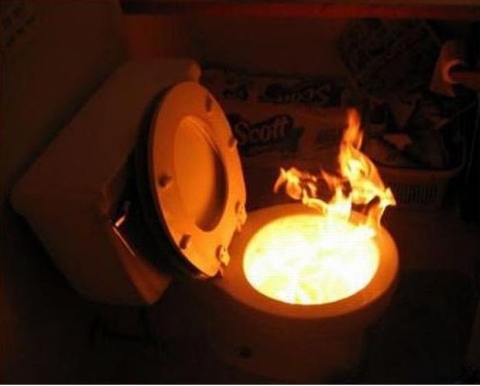 Toilet on Fire