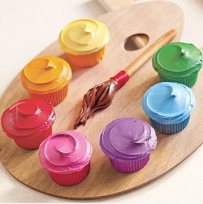 Regenbogen Cupcakes