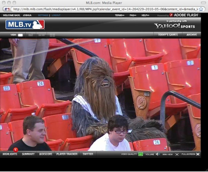 Chewbacca im Stadion