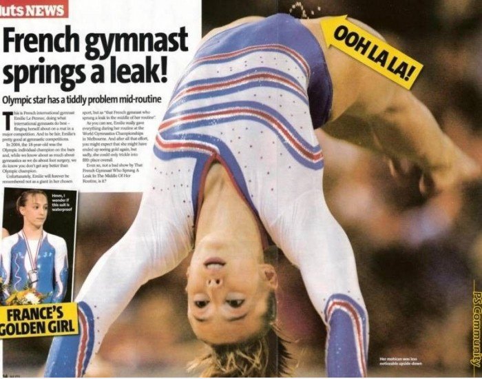 Französisch Gymnast ein Leck