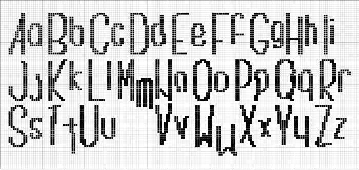 Kreuzstich - Schriftarten