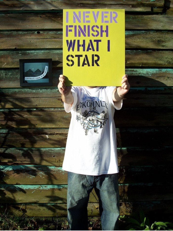 Ich habe nie beenden, was ich star ...