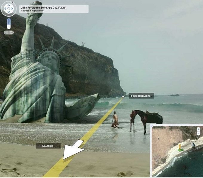 Unwahrscheinlich Google Street View Schuss