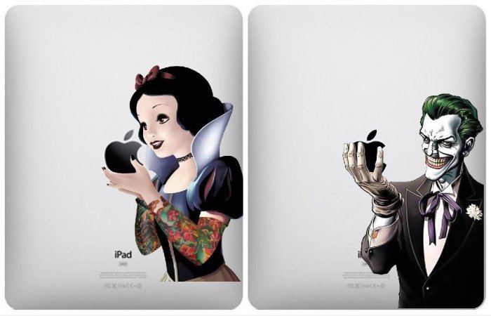 Schneewittchen und Joker auf dem iPad