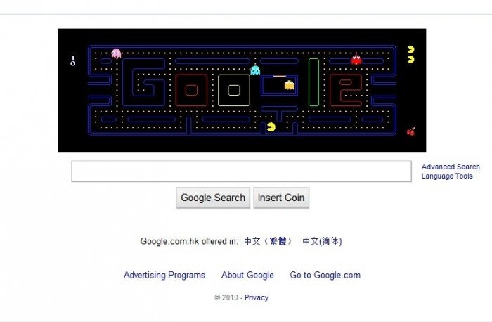 Pacman Google Logo