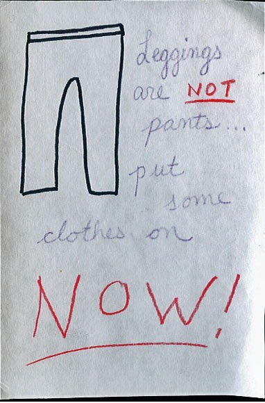 Leggings sind NICHT pants!