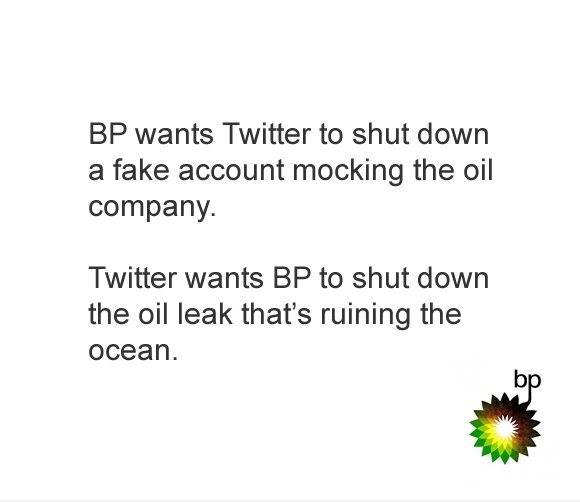BP vs Twitter: Herunterfahren