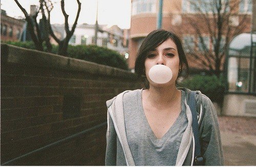 Girl + gum