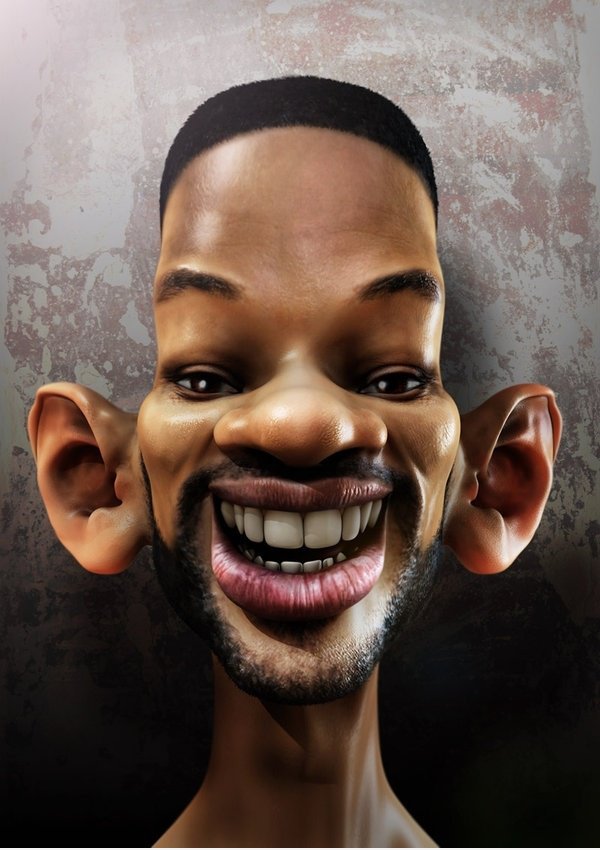 Will Smith in der Karikatur