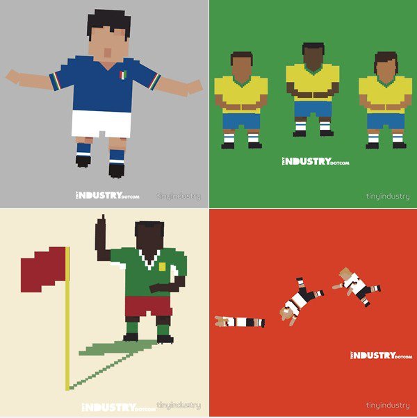Klassische Torjubel in Pixel Art