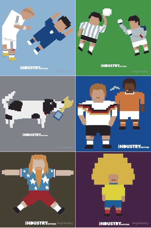 Fussball-Szenen in Pixel Art