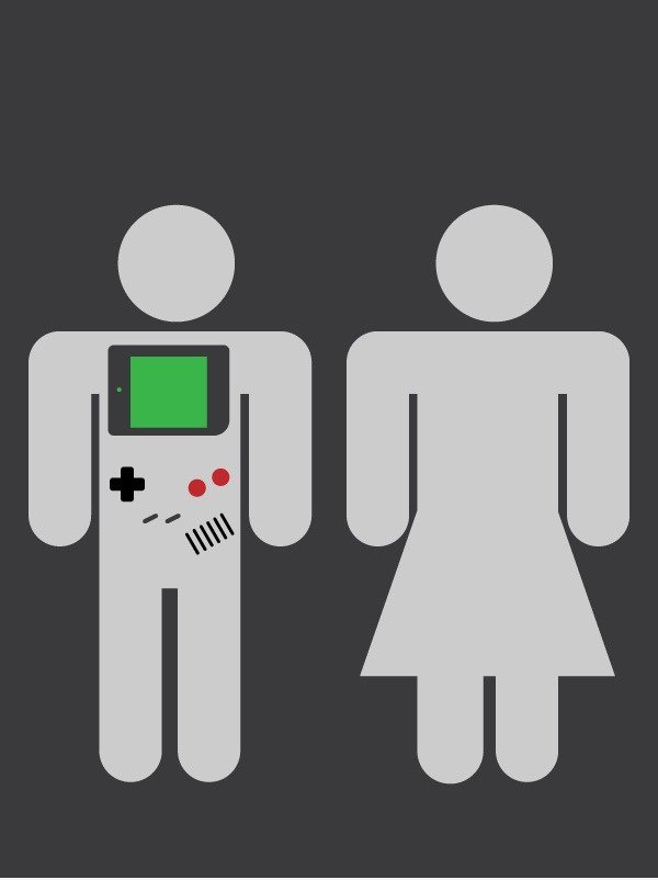 Gameboy und Mädchen