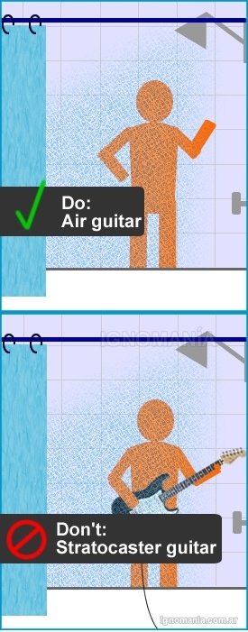 Dusche Anweisungen: Gitarre?