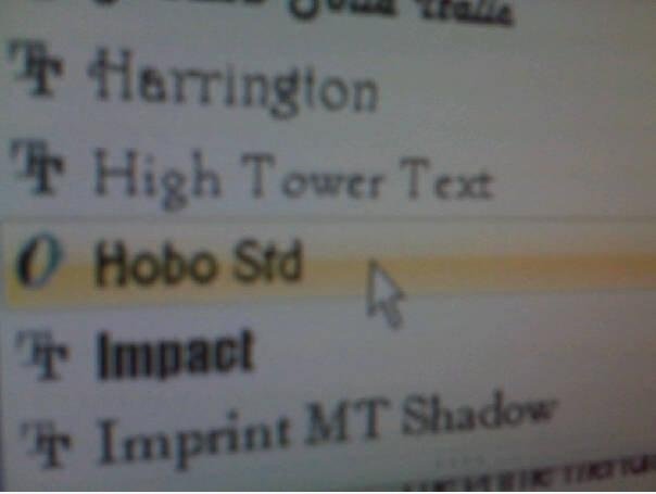 Ich schrieb meine Papier mit Hobo Std