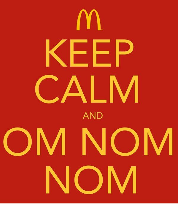 Bleib 'ruhig und Om Nom Nom