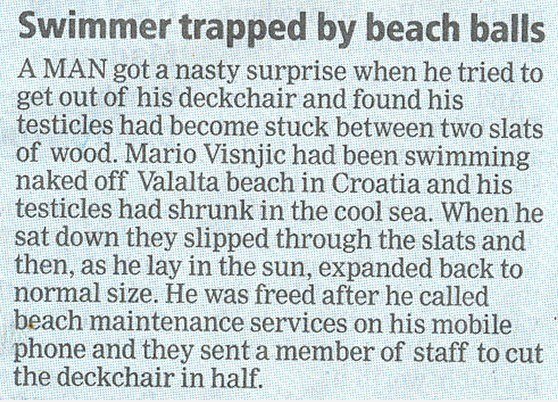 Swimmer von Strand Bälle gefangen