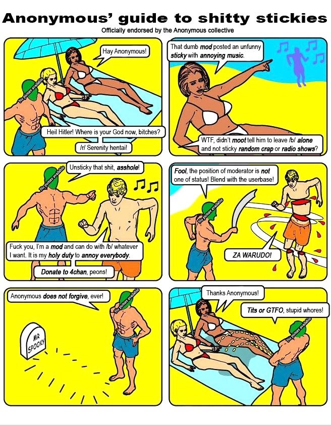 Anonymous 'guide to s ** tty Stickies
