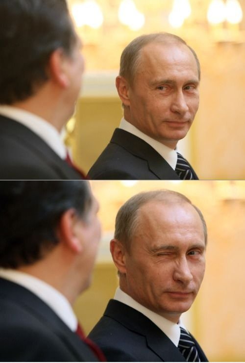 Putin zwinkerte Sie