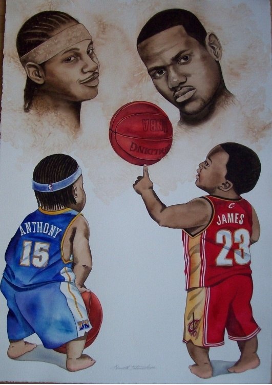 Baby LeBron und Carmelo
