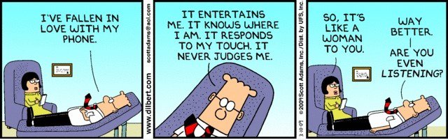 Dilbert: Tel. vs Woman