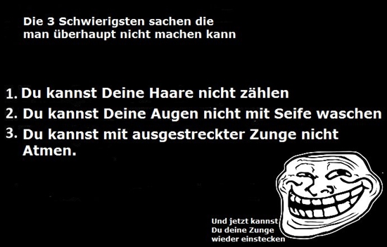 3 Dinge die du nicht schaffst