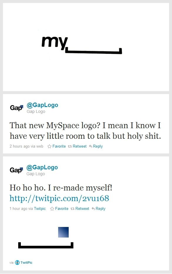 GAP spricht über MySpace neues Logo
