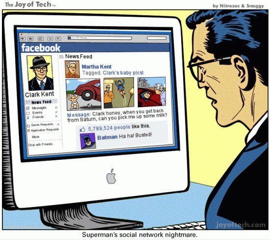 Superman auf Facebook