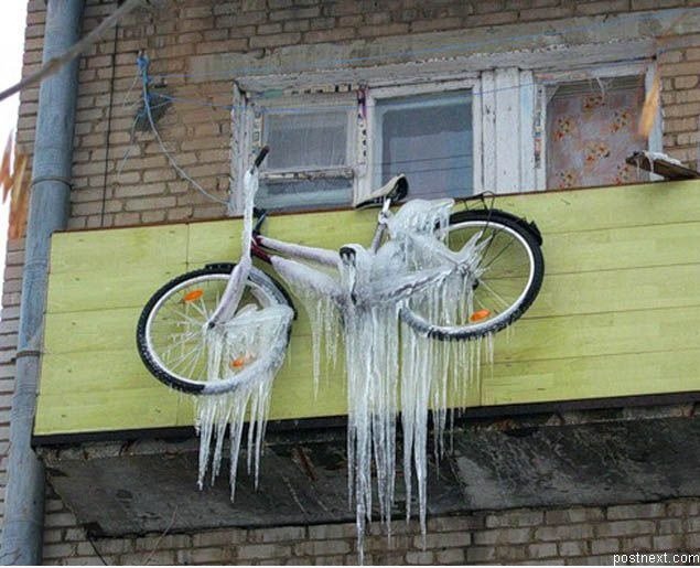 Gefrorene Bike