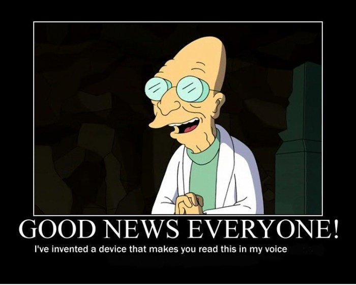 Good news everyone!