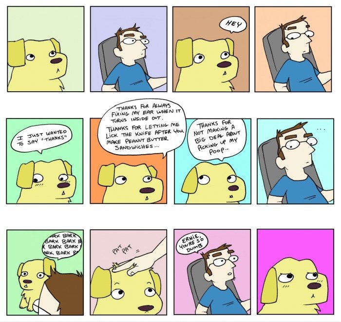 Mein Hund dankt mir