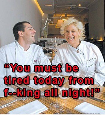 Anne Burrell bekam eine echte purty Mund
