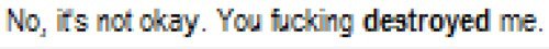 Es ist nicht okay.