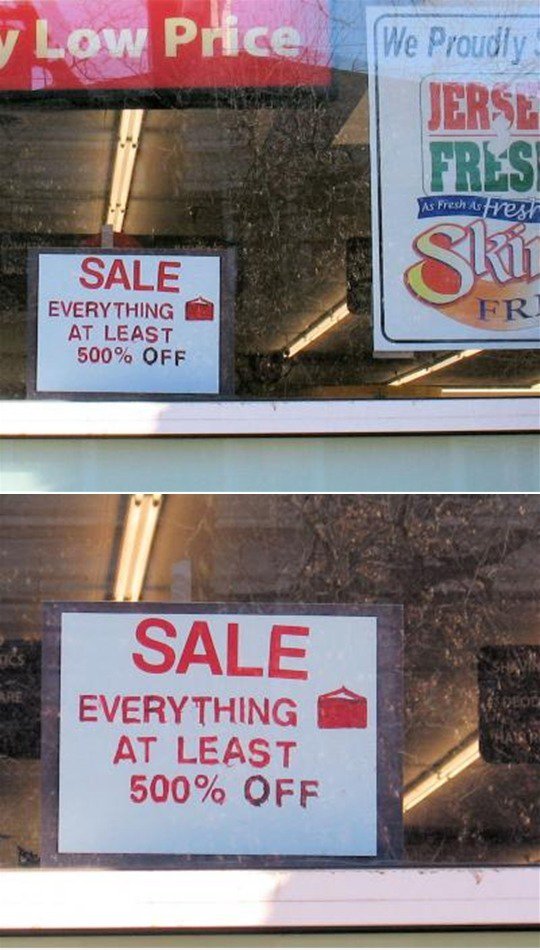 500% OFF
