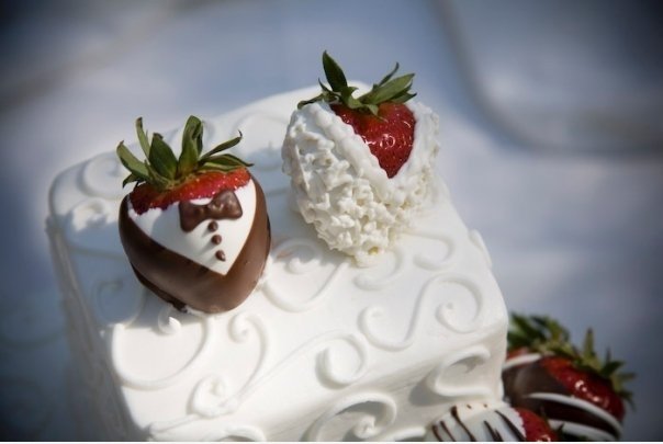 Nette Hochzeitstorte