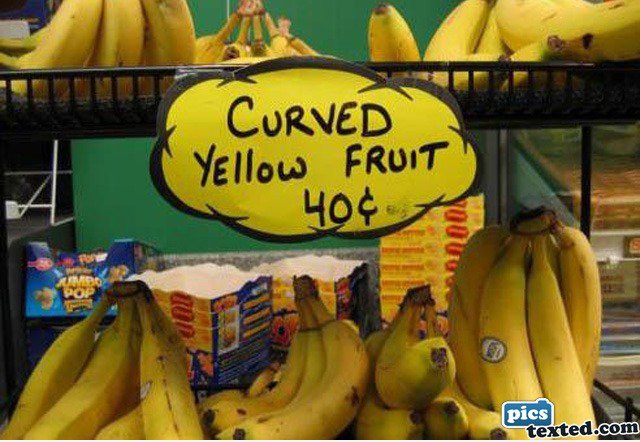 Curved Yellow Fruit