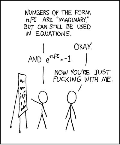 E zu den pi mal i gleich -1